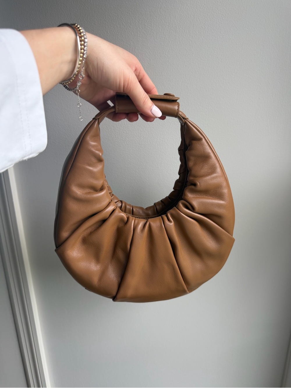 STAUD Brown Moon Bag